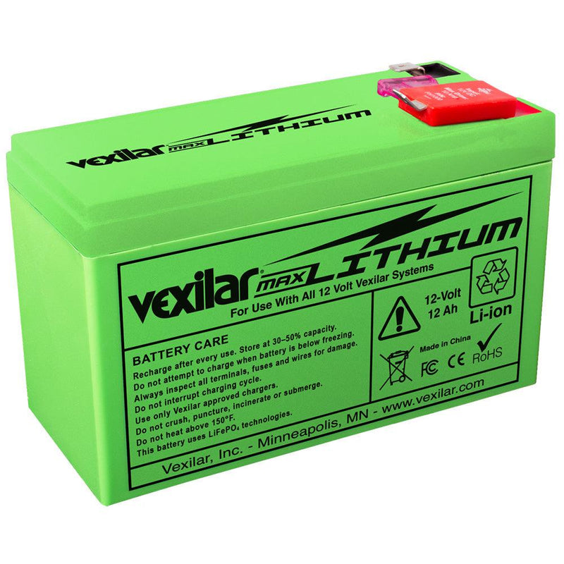 Vexilar 12V - 12 AH Max Lithium Battery [V-200L] - Wholesaler Elite LLC