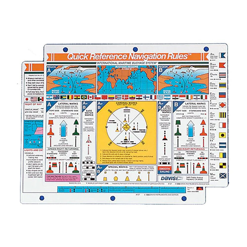 Davis Quick Reference International Navigation Rules Card [127] - Wholesaler Elite LLC