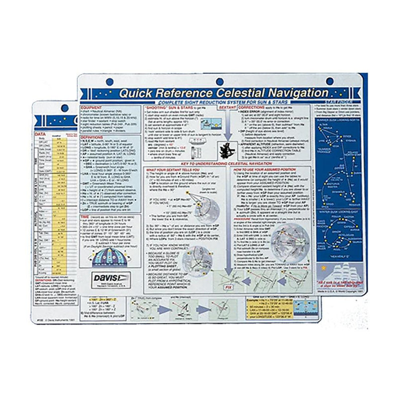 Davis Quick Reference Celestial Navigation Card [132] - Wholesaler Elite LLC