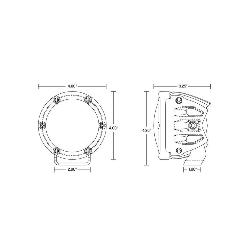 RIGID Industries 360 Series 4" Spot w/Amber Pro Lens - Pair [36123] - Wholesaler Elite LLC