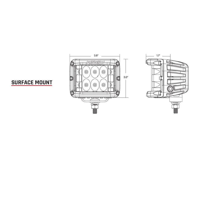 RIGID Industries D-SS Spot w/Amber Pro Lens - Pair [262214] - Wholesaler Elite LLC