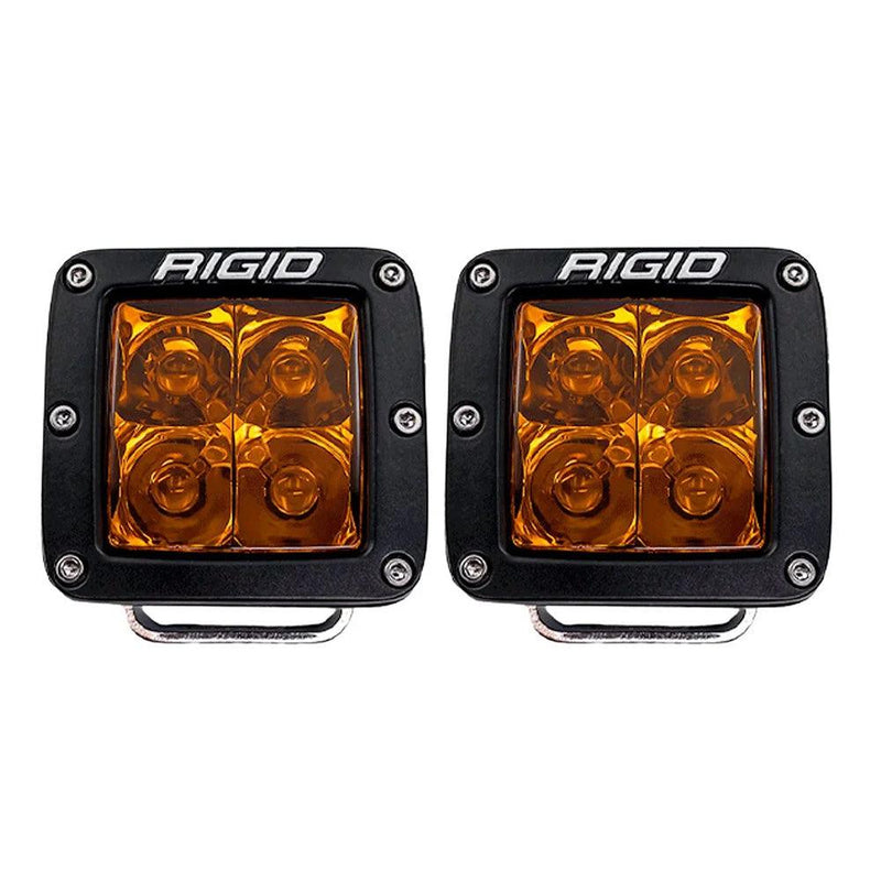 RIGID Industries D-Series Spot w/Amber Pro Lens - Pair [20252] - Wholesaler Elite LLC