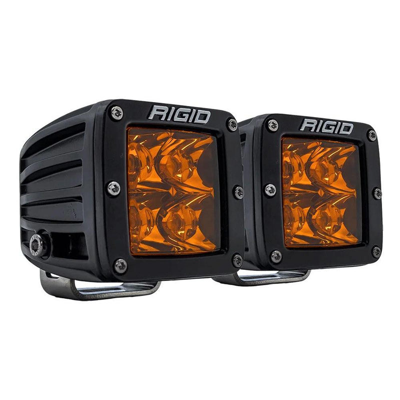 RIGID Industries D-Series Spot w/Amber Pro Lens - Pair [20252] - Wholesaler Elite LLC